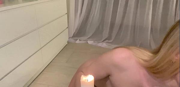  Blonde Drips Wax On Tender Skin And Masturbates To Powerful Orgasm
